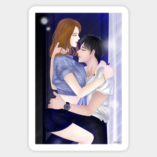 Couple (Blue) Sticker